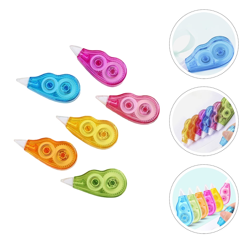 BITOSEE Refillable Retractable Quick Dry White Out Correction Tape,Mini Small Japan Aesthetic Cute White Out, With Easy To Use Kawaii Pen Shaped Applicator,for Home Office Supplies