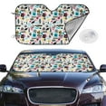 thumbnail image 2 of Kdxio Dinosaur Print Windshield Sun Shade,UV Rays and Sun Heat Protection,Sunshade for Car Windshield,Car Shade Front Windshield - Medium, 2 of 6