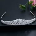 thumbnail image 7 of EOEMY Shiny Cz Pageant Queen Bridal Wedding Prom Tiara Crown Hair Accessories Headband, 7 of 7