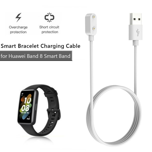 Cable de carga Cable de carga de reloj de pulsera USB de 100 cm para Huawei Band 8 (Blanco)