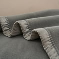 thumbnail image 4 of JML Soft Fleece Throw Blanket with Satin Trim, Dark Grey, Standard Throw, 4 of 5