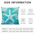 thumbnail image 5 of QZHH Marine Life Aqua Starfish Seashell and Coral Light Blue Throw Pillow Covers Decorate Coastal Beach House Home Living Room,Summer Beach Pillowcase, 5 of 5
