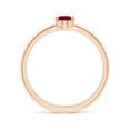 thumbnail image 2 of ANGARA Natural Classic Solitaire Oval Ruby Promise Ring in 14K Rose Gold for Women (Size-6x4mm) | July Birthstone, Birthday, Anniversary, Jewelry Gift for Women | Natural Ruby Ring, 2 of 12