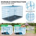 thumbnail image 6 of YRLLENSDAN 24 inch Dog Crates for Small Dogs Puppy Crate Collapsible Dog Crate Wire Dog Crate Foldable Dog Crate Small Dog Kennel Indoor Dog Cage for Small Dogs Crates 10-20 Pounds, Blue, 6 of 7