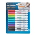 thumbnail image 6 of TWOHANDS Dry Erase Markers Pack, Fine Tip, Assorted Colors, 12 Count, 6 of 6