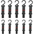 thumbnail image 2 of 10Pcs Hooks for Hanging, Coat Hooks, Nylon + ABS Outdoor Camping Tableware Hook to Ensure Maximum Strength and Durability, Versatile Clothes Hanging Hook for Hanging Towels, Cups, Cloths, Black, 2 of 7