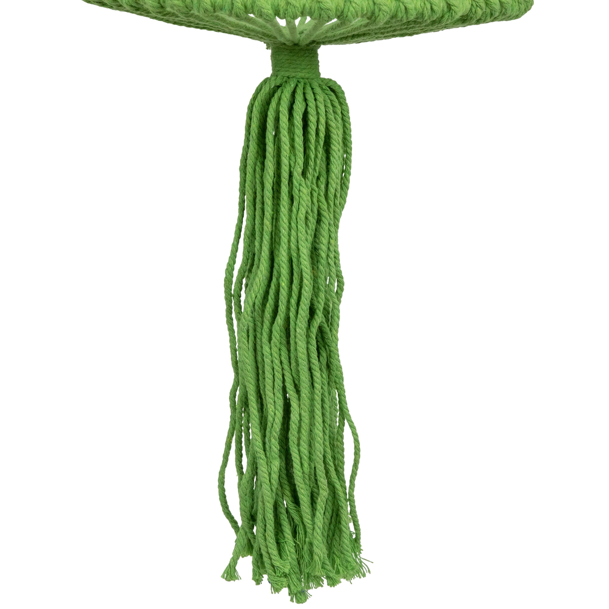 Northlight 43" Green Lattice Pattern Macrame Hanging Planter Holder