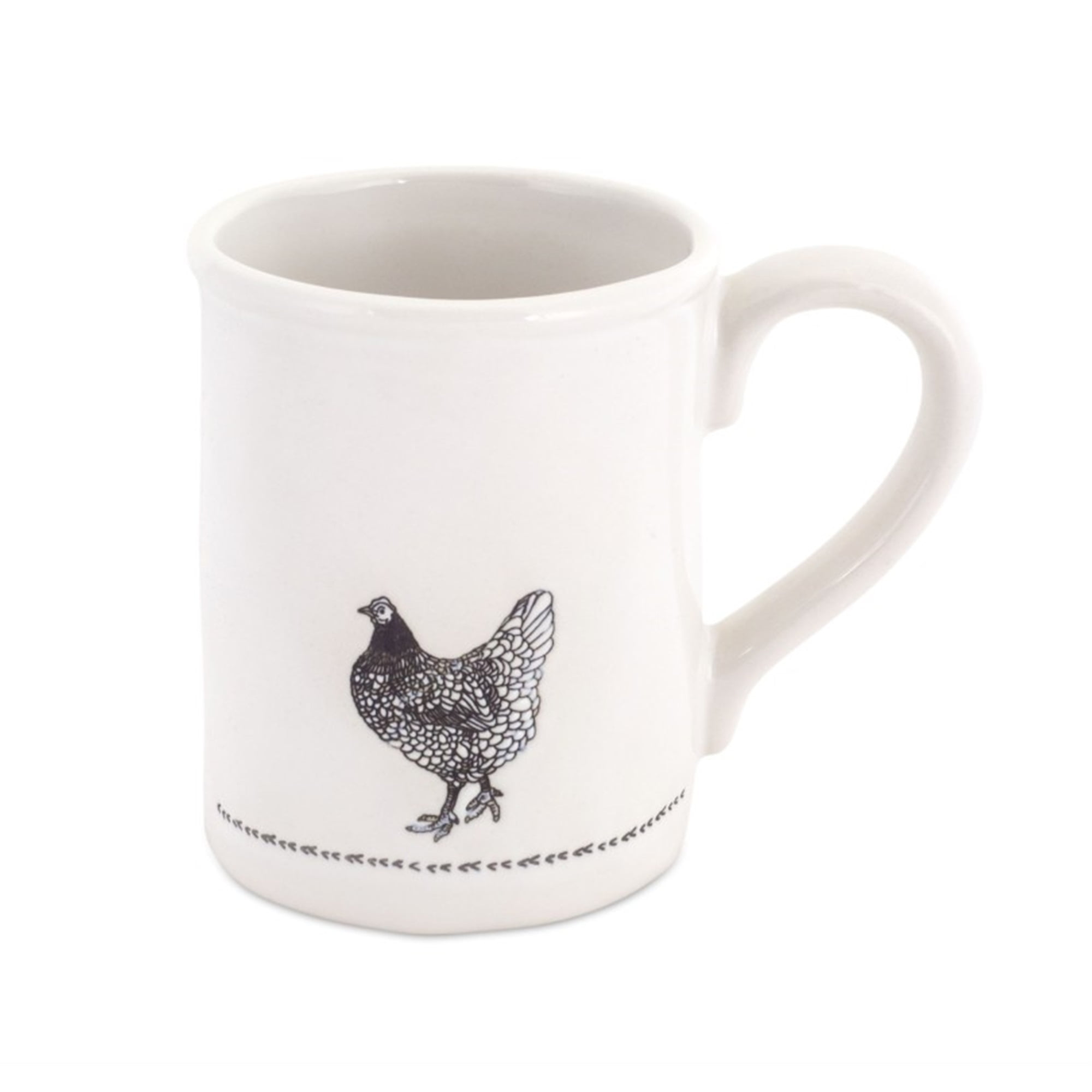 Chicken Mug (Set of 4) 5"H Stoneware