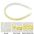 thumbnail image 3 of Unique Bargains Headband Double Strands Synthetic Hair Plaited 0.67" Wide Headband Braid Braided with Teeth Beige White, 3 of 7