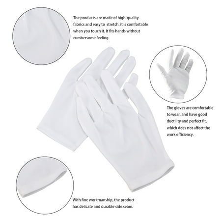 

Easy to Clean Gloves Film Handling Assortment Work Working Lightweight White