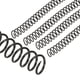 thumbnail image 1 of Bobinas de encuadernación de plástico Uxcell de 13 mm (1/2"), 100 piezas, espirales de encuadernación para 105 hojas, negro, 1 of 6