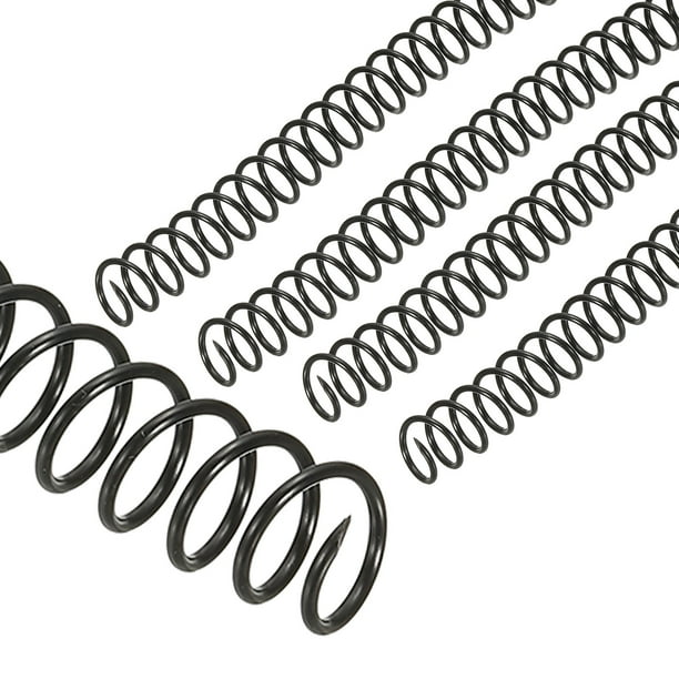 Bobinas de encuadernación de plástico Uxcell de 13 mm (1/2"), 100 piezas, espirales de encuadernación para 105 hojas, negro