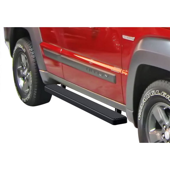 2008-2013 Jeep Liberty Black Finish 5 Inch Door to Door Side Bar Side Step Running Board