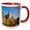 Red/White, variant on 3drose, Kriebstein Castle and Zschopau River, Germany - Eu10 Mde0123 - Michael Defreitas, 11oz Two-tone Black Mug