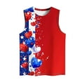 thumbnail image 4 of Wiyuqeen Women's American Flag Tank Tops Sleeveless Stars Striped Tanks Crew Neck 4th of July Tanks Plus Size Fourth July Tee Shirts, 4 of 4
