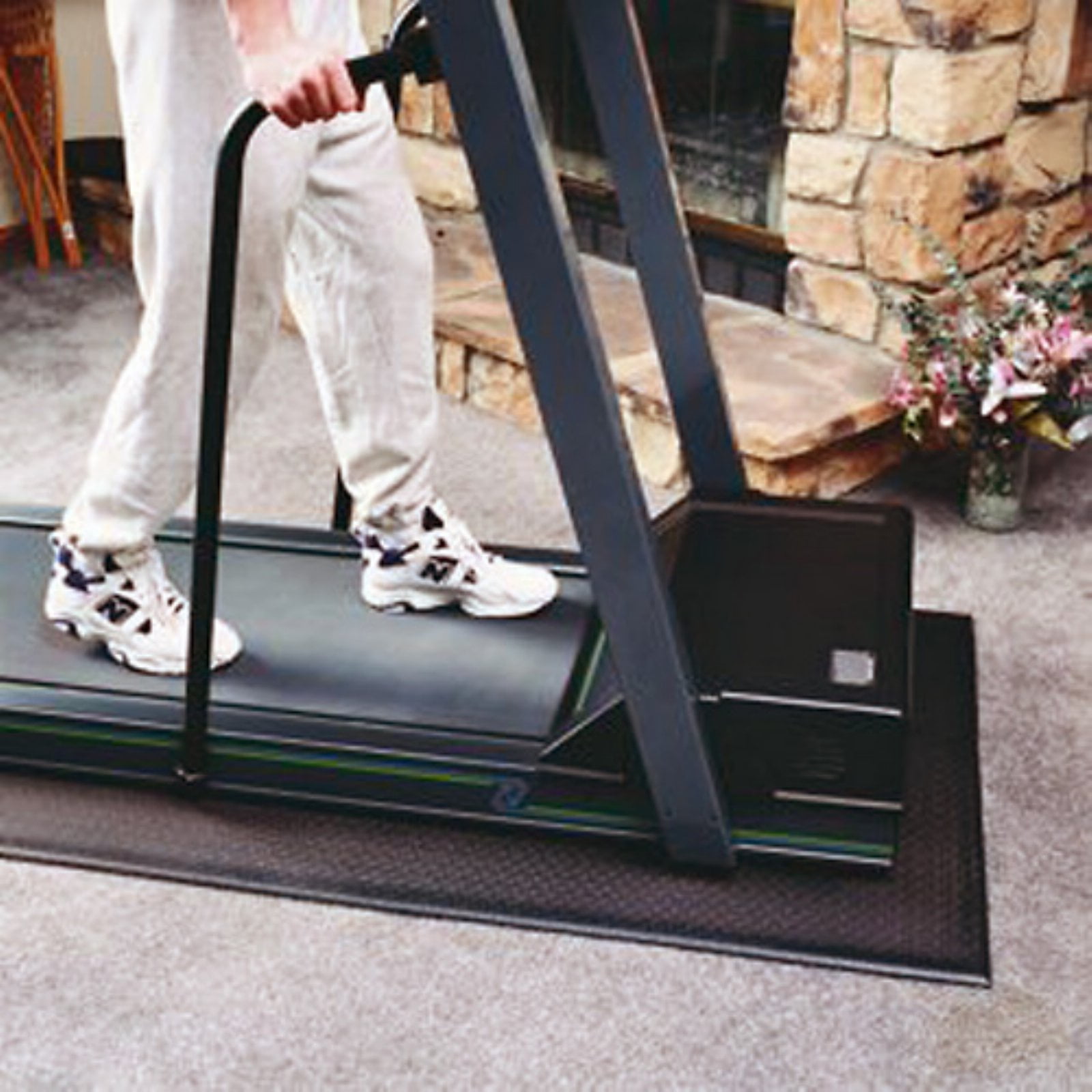 Heavy Duty P.V.C. Equipment Mat for Upright Indoor Cycles by Supermats