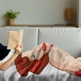 thumbnail image 3 of Pin up Girl Soft Flannel Fleece Throw Blanket, Vintage Portrait of a Ginger Lady with Retro Style Rolled Hair, Cozy Plush for Indoor and Outdoor Use, 50" x 70", Pale Peach Scarlet, by Ambesonne, 3 of 5