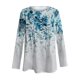 thumbnail image 3 of Camisas Awdenio para mujer, blusa informal de moda juvenil, cuello en V, camisa de tres cuartos, tops estampados de otoño, sudaderas, ofertas, 3 of 4