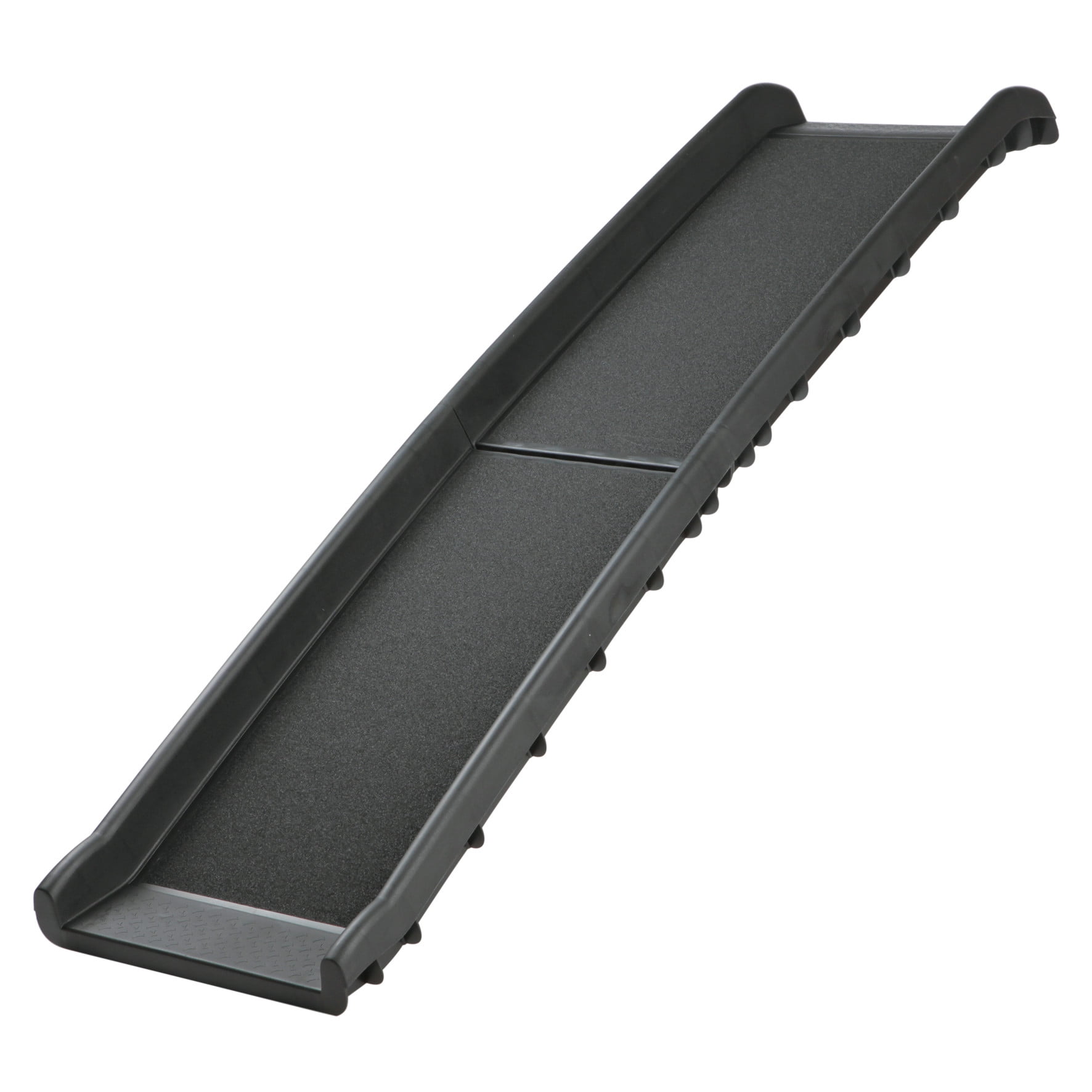 TRIXIE Foldable Non-Slip 62" Long Plastic Pet Ramp, Black, 200 lb Limit