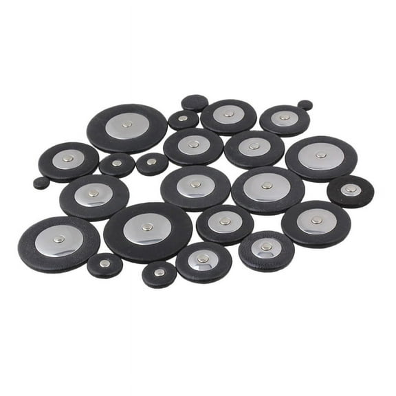 25 Pieces Alto Sax Leather Pads Set Saxophone Woodwind Accessories Black