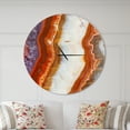 thumbnail image 2 of Colorful Stone Stripes' Oversized Modern Metal Clock, 2 of 3
