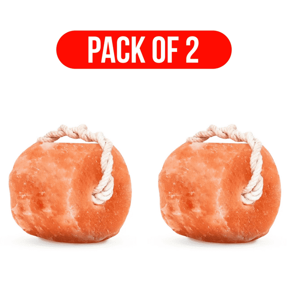 Pink Salt Wall Himalayan Salt Block with Rope pack of 2