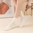 thumbnail image 3 of 11Pairs Womens Cotton Crew Socks, Thin Soft Comfort Breathable Dress Socks, Above Ankle Crew Socks for Business, Casual, 3 of 5