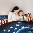 thumbnail image 5 of Homewish Bass Big Fish Queen Comforter Set,American Flag Pattern Bedding Sets,Hunting And Fishing Bedding Comforter Set For Boys,Ultra Soft Home Decor Reversible,3pcs, 5 of 8