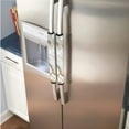 thumbnail image 2 of Xoenoiee Refrigerator Door Handle Wraps Anti-skid Soft Protector Covers Keep Kitchen Appliances Clean, 6 PCS Fridge Microwave Dishwasher Door Handle Cloth Decor, White Golden Marble, 2 of 5