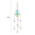 thumbnail image 4 of Carillón De Cristal Carillón de viento de cristal Hexágono Metal Sol Colgante Adorno Hogar Jardín Decoración (A) Wdftyju Libre de BPA, 4 of 4