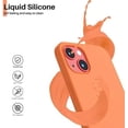 thumbnail image 3 of Compatible with iPhone 13 Case 6.1, Slim Liquid Silicone 3 Layers Full Covered Soft Gel Rubber Case Cover 6.1 inch-Orange, 3 of 11