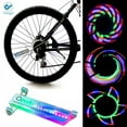 thumbnail image 2 of Deago Bike Wheel Lights, LED Waterproof Bicycle Spoke Tire Light with 32-LED and 32pcs Changes Patterns Bicycle Rim Lights for Mountain Bike/Road Bikes/BMX Bike/Hybrid Bike/Folding Bike, 2 of 10