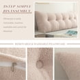 thumbnail image 4 of Lovote Headboard Pillow, Teddy Velvet Fabric, Bed Rest Reading Pillow, Removable & Washable Cover, Daybed Wedge Pillow for Twin Beds, 4 of 9