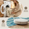 thumbnail image 5 of ODIKA Pvc Bottom Transitional Swirl Scattered Motifs Blending Splicing for Dorm Room, Small Living Apartment, Stain Resistant Low Profile, 5 of 7