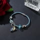 thumbnail image 2 of Pulsera simple de PU para mujer y niña con colgante de acrílico, joyería de regalo (azul claro), 2 of 2