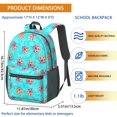 thumbnail image 3 of Pioneer Flower Floral Print Pattern 17" School Backpacks for Teens,Waterproof Oxford Fabric,S-Shape Padded Straps for School,Travel,Hiking,Camping, 3 of 5