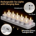 thumbnail image 5 of Rechargeable Tea Lights Candles, 12 Pcs Rechargeable Candles with Remote Charging Base, LED Flameles, 5 of 5