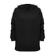 thumbnail image 3 of ICHUANYI Clearance Women's Fall And Winter New Casual Large Loose Hooded Sweatshirts(Black, L) ICHUANYI WER2023081511930, 3 of 6