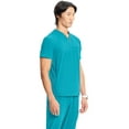 thumbnail image 5 of Infinity Men's Partial Zip V-Neck Scrub Top with Rib-Knit Side Panels Two Zip Front Chest Pocket and 1 Welt Pockets - IN702A,, 5 of 7