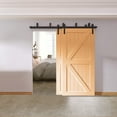 thumbnail image 3 of Bronco Hardware Heavy Duty Double Track Bypass Barn Door Hardware Kit 7.5FT, Perfect for Closet, Easy Installation, Slide Smoothly & Quietly (Hardware Kit Only), 3 of 6