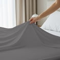 thumbnail image 2 of 100% Cotton Percale Single Flat Bedsheet Cool & Crisp Twin Dark Gray by Color Sense, 2 of 13