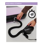 Justice 10ft Inflatable Air Track Gymnastics Tumbling Mat with Carrying Bag and Electric Air Pump - Purple