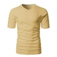 thumbnail image 3 of H2H Mens Basic Fashion V-neck T-shirst BUTTER US XL/ASIA 2XL (CMTTS0197), 3 of 6