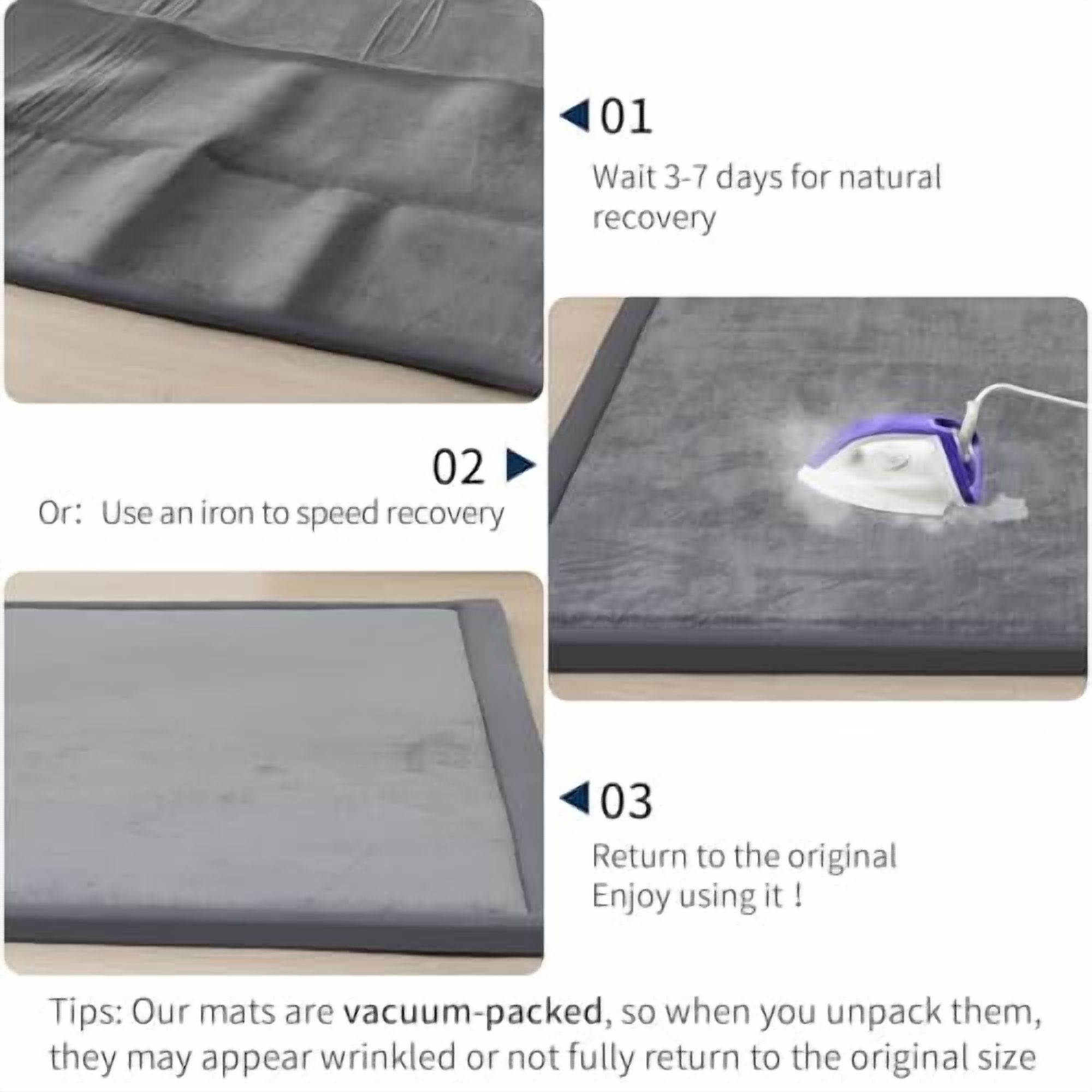 ACOMOPACK Baby Play Mat for Floor 1.3" Thick Memory Foam Play Mat 39"×59" Tummy Time Crawling with Non-Slip Bottom for Living Room,Nursery,Soft Velvet Playpen Mats for Kids,Infants
