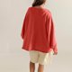 thumbnail image 5 of Blusas para mujer,Sudadera informal de manga larga con cuello en V para mujer, color liso, tejido de mezcla de algodón suave, cómoda para uso diario, grosor estándar, sopatenor, 5 of 9