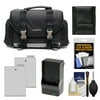 Canon 200DG Digital SLR Camera Case - Gadget Bag with 2 LP-E8 Batteries & Charger + Accessory Kit for Rebel T2i, T3i, T4i, T5i