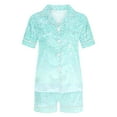 thumbnail image 5 of CZHJS Short Sleeve Button Down Shirts Matching Outfits Pajamas for Women Set Lounge Sets Plus Size Womens Shorts Sets Pajama Sets&nbsp; 2 Piece Sleep Wear Pj Sets, 5 of 5