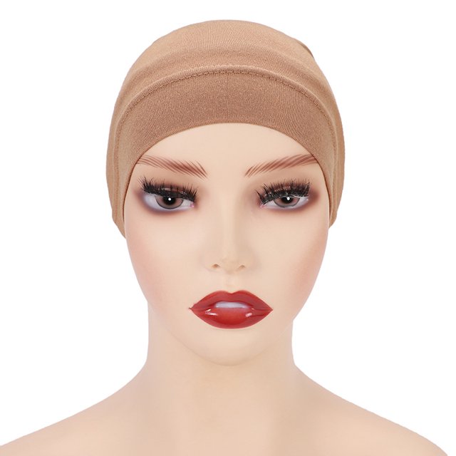 Gorra cilíndrica monocromática modal, gorra de base, gorra de cuello de mujer de algodón mercerizado de alta elasticidad
