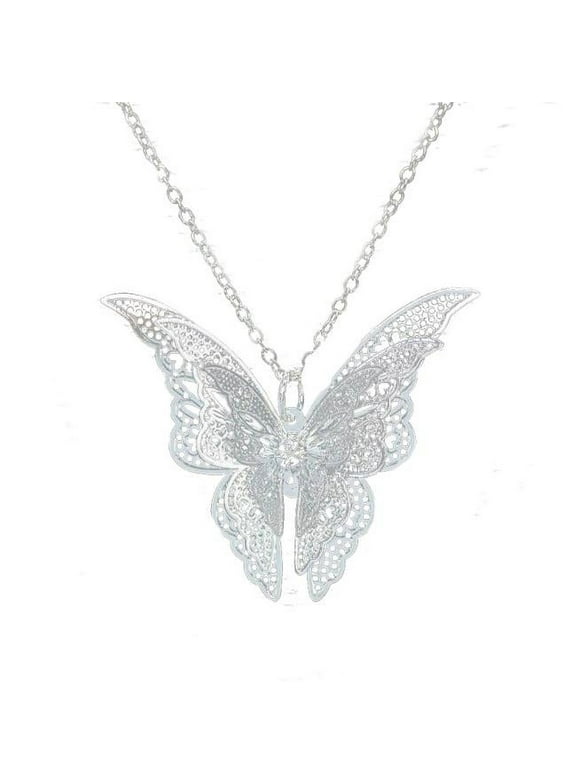 Deals of the Day,Jovati Women Pendant Lovely Silver Butterfly Pendant Chain Necklace Alloy Jewelry Gift on Clearance