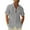 Gray, variant on Mens Short Sleeve Shirts Button Down Lapel Solid Color Tops